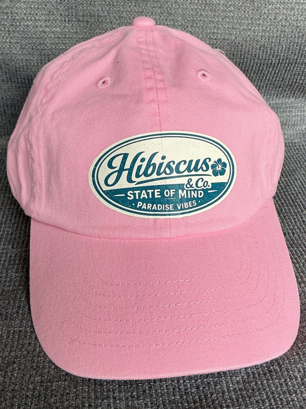 KC Brands Pink “Hibiscus & Co.” Hat – Tropical Custom Graphic Adjustable Dad Hat